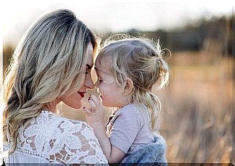 mother and daughter out in nature