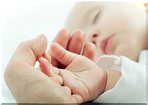 a baby's hand in the mother's is a guide