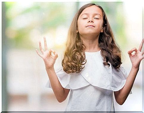 girl meditating