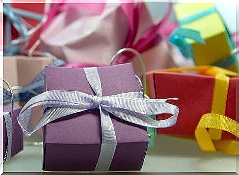 Beautiful Christmas gifts in different colors