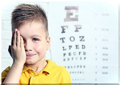 boy for vision test