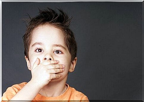 Boy with sores on his mouth