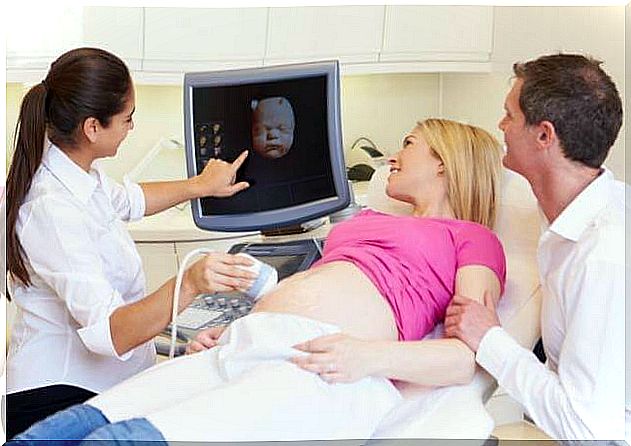 Couple, doctor, ultrasound