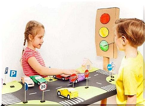 children playing with cars