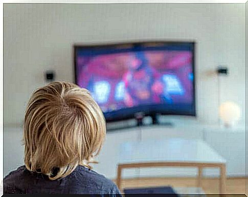 children watching television