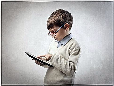 boy with tablet