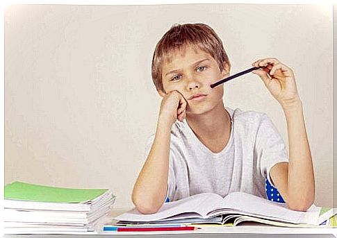 boy studying